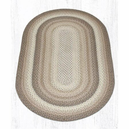 CAPITOL IMPORTING CO 3 x 5 ft. Natural Braided Oval Rug 04-776